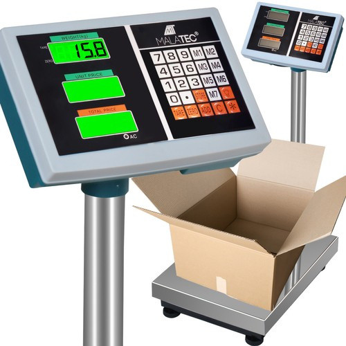 Raktári mérleg akkumlátorral Lcd kijelzővel 100 kg-ig 