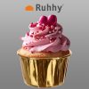 Muffin sütőforma arany színben - 50 darabos készlet Ruhhy