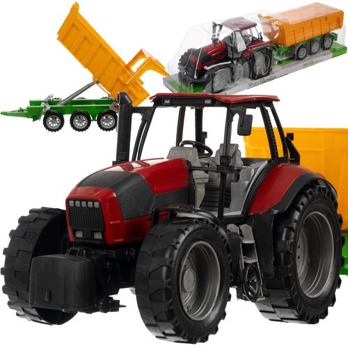 Nagy játék traktor pótkocsival