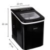 Ruhhy 25565 Jégkészítő gép – 12 kg/nap, LCD kijelzővel és időzítővel