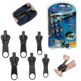   Fix A Zipper 6 db-os univerzális csere cipzárkocsi készlet táskához, kabáthoz, sátorhoz 