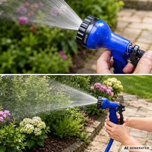 Magic Hose Táguló Kerti Tömlő 7 Funkciós Pisztollyal 20m - 60m