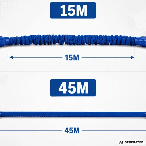 Magic Hose flexibilis locsolótömlő adapterrel 15m - 45m + locsolófej