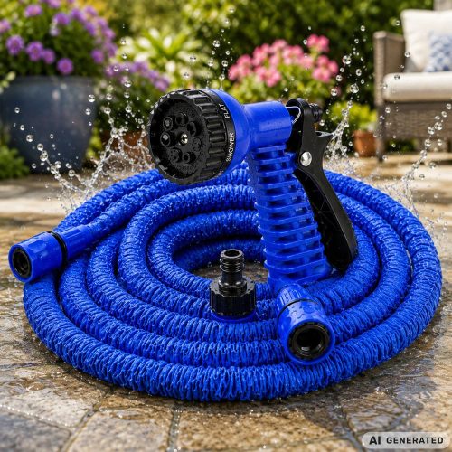 Magic Hose flexibilis locsolótömlő adapterrel 15m - 45m + locsolófej