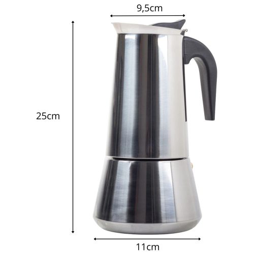 Rozsdamentes Olasz kávéfőző 12 személyes, 600ml