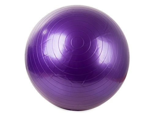 Rehabilitációs és gimnasztikai labda otthoni edzéshez 65 cm, lábpumpával, lila