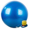 Rehabilitációs és gimnasztikai labda otthoni edzéshez 65 cm, lábpumpával, kék