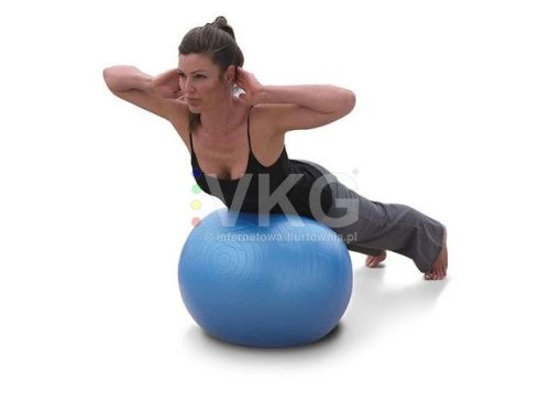 Rehabilitációs és gimnasztikai labda otthoni edzéshez 65 cm, lábpumpával, kék