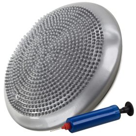   Szenzomotoros egyensúlyozó párna pumpával 32 cm - Ezüst 
