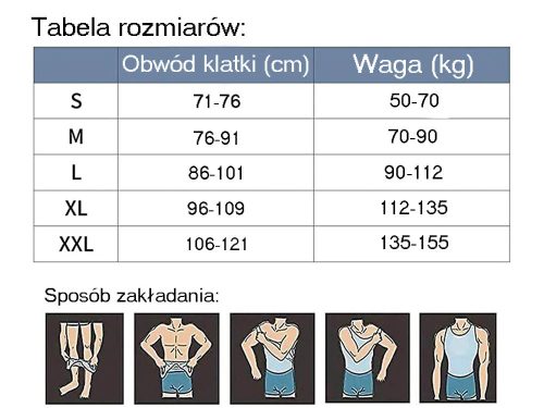 Férfi alakformáló kompressziós póló, XXL méret, fekete