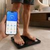 Edzett üveg okos fürdőszoba mérleg bluetooth Lcd kijelzővel, applikációval