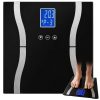Analitikus Okos Személymérleg LCD Kijelzővel – Fekete, 180 kg