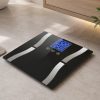 Analitikus Okos Személymérleg LCD Kijelzővel – Fekete, 180 kg