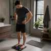 Analitikus Okos Személymérleg LCD Kijelzővel – Fekete, 180 kg