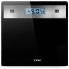 Elektronikus fürdőszoba mérleg LCD kijelző, 180kg teherbírás, fekete