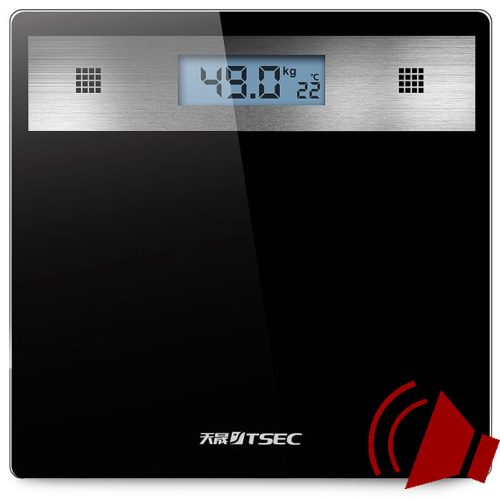 Elektronikus lcd fürdőszobai mérleg 180 kg, hőmérővel