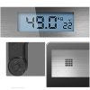 Elektronikus fürdőszoba mérleg LCD kijelző, 180kg teherbírás, fekete
