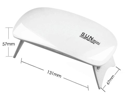 SUN Mini UV/LED körömlámpa, 6 W, 6 LED, USB, fehér