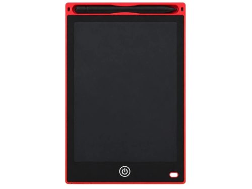 LCD elemes Rajztábla ceruzával, törlés gombbal 8,5", piros