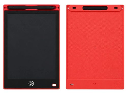 LCD elemes Rajztábla ceruzával, törlés gombbal 8,5", piros