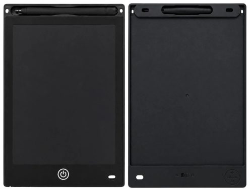 LCD elemes Rajztábla ceruzával, törlés gombbal 8,5", fekete