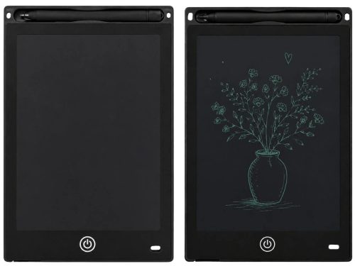 LCD elemes Rajztábla ceruzával, törlés gombbal 8,5", fekete