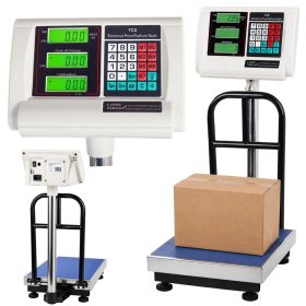   Elektronikus összecsukható platform, raktári mérleg korláttal, lcd kijelzővel, 200kg