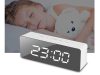 Zegar budzik termometr lustro led alarm data 4w1