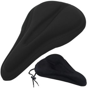 Zselés kerékpár nyereghuzat 3D, fekete