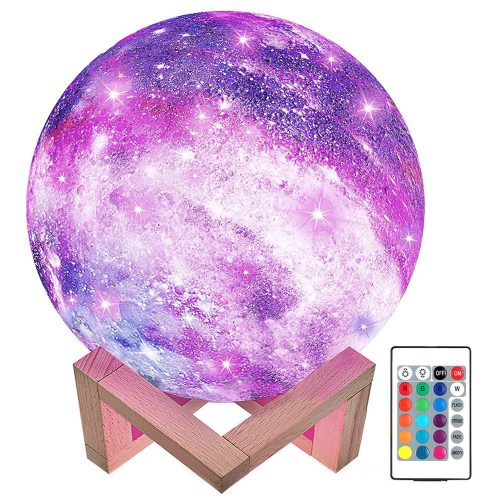 3D RGB holdfény éjjeli lámpa távirányítóval