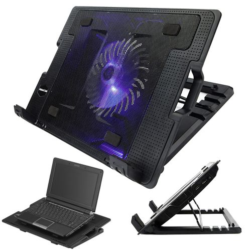 LED-es laptop Hűtő alátét 12 - 17" - állítható állvány