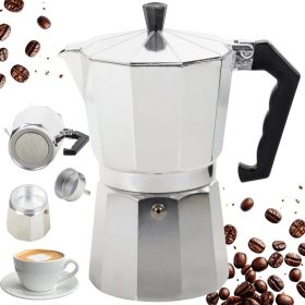 Alumínium 9 személyes kotyogós kávéfőző, 450 ml