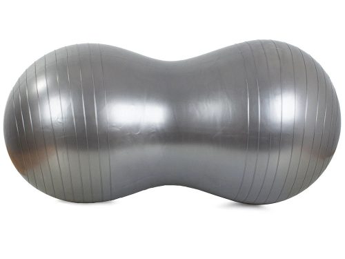 Ezüst gimnasztikai mogyorólabda pumpával, 40 cm