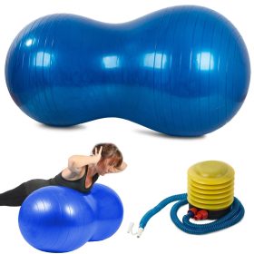 Kék gimnasztikai mogyorólabda pumpával, 40 cm