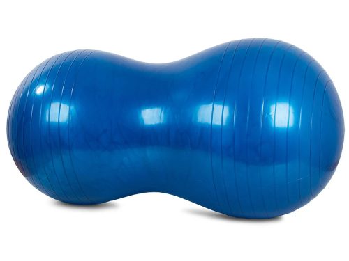 Kék gimnasztikai mogyorólabda pumpával, 40 cm