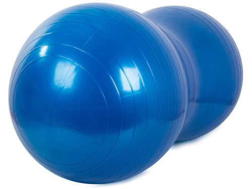 Kék gimnasztikai mogyorólabda pumpával, 40 cm