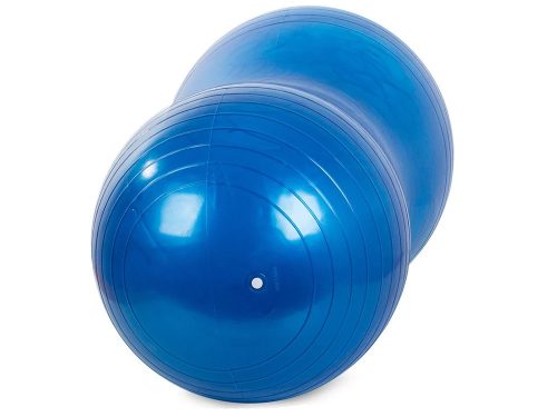 Kék gimnasztikai mogyorólabda pumpával, 40 cm