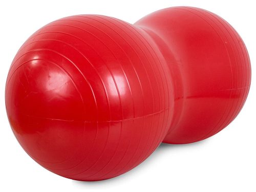 Piros gimnasztikai mogyorólabda pumpával, 40 cm