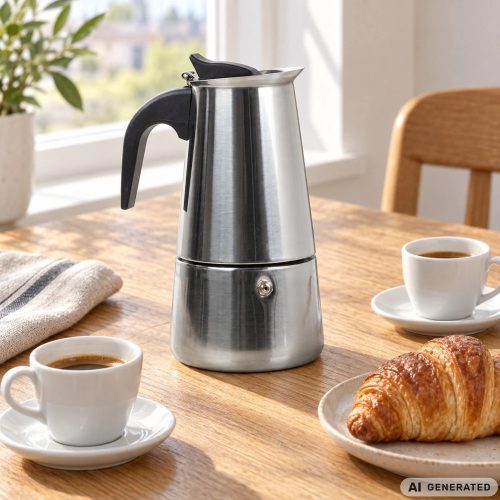 Rozsdamentes Olasz kávéfőző 6 személyes, 300ml