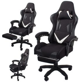 Ergonómikus Gamer forgószék lábtartóval