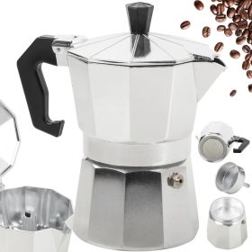 Alumínium 3 személyes kotyogós kávéfőző, 150ml