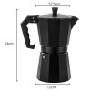 Alumínium 12 személyes kotyogós kávéfőző, 600 ml, fekete