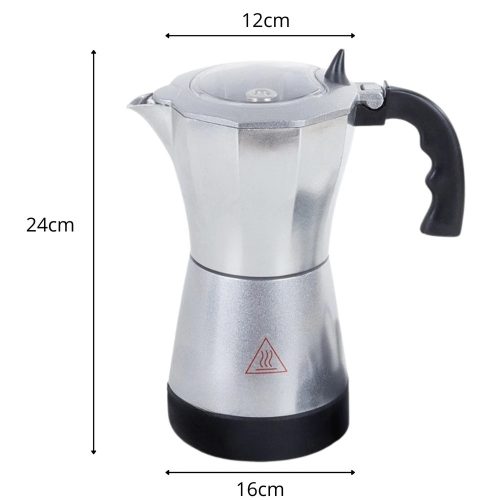 Elektromos 6 személyes olasz kotyogós kávéfőző, 300ml, 480W