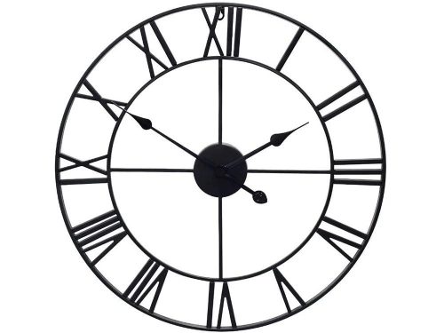 Római számjegyes vintage falióra retro loft stílusban, 50 cm