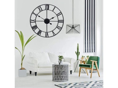 Római számjegyes vintage falióra retro loft stílusban, 50 cm