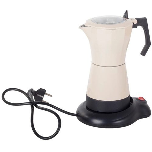 Verk elektromos moka kávéfőző – 6 csészés, 300ml, 480W, bézs 