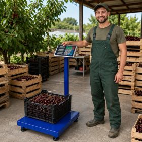   Elektronikus összecsukható platform mérleg 300kg teherbírás, lcd kijelzővel