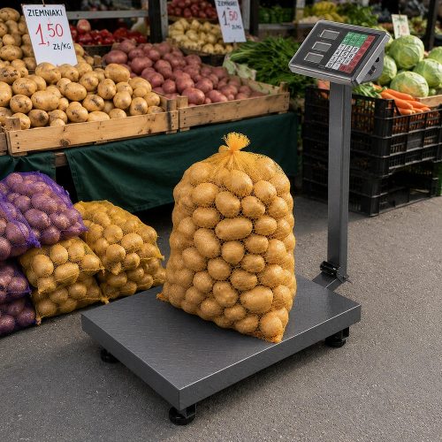 Elektronikus összecsukható platform, raktári mérleg, lcd kijelzővel, 100kg/20g