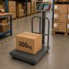 Ipari raktári mérleg 300 kg korláttal, Digitális LCD platformmérleg