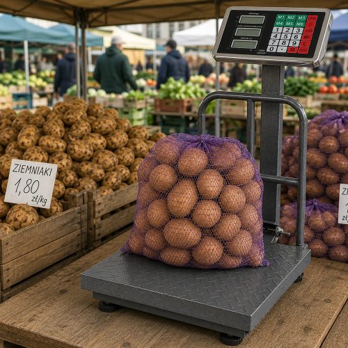 Ipari raktári mérleg 300 kg korláttal, Digitális LCD platformmérleg